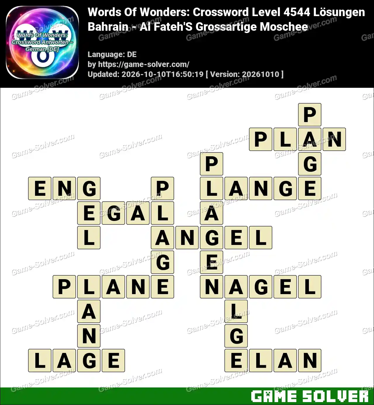 Words Of Wonders: Crossword Level 4544 Lösungen – Bahrain – Al Fateh’S Grossartige Moschee